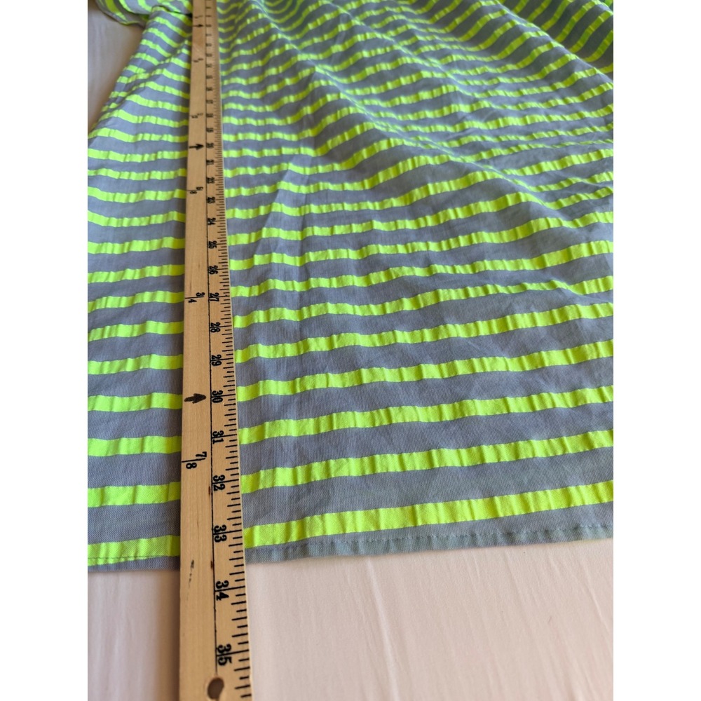 COREY LYNN CALTER Gray Green Stripe Preppy Beachy Coastal Off Shoulder Dress XL - Picture 10 of 10